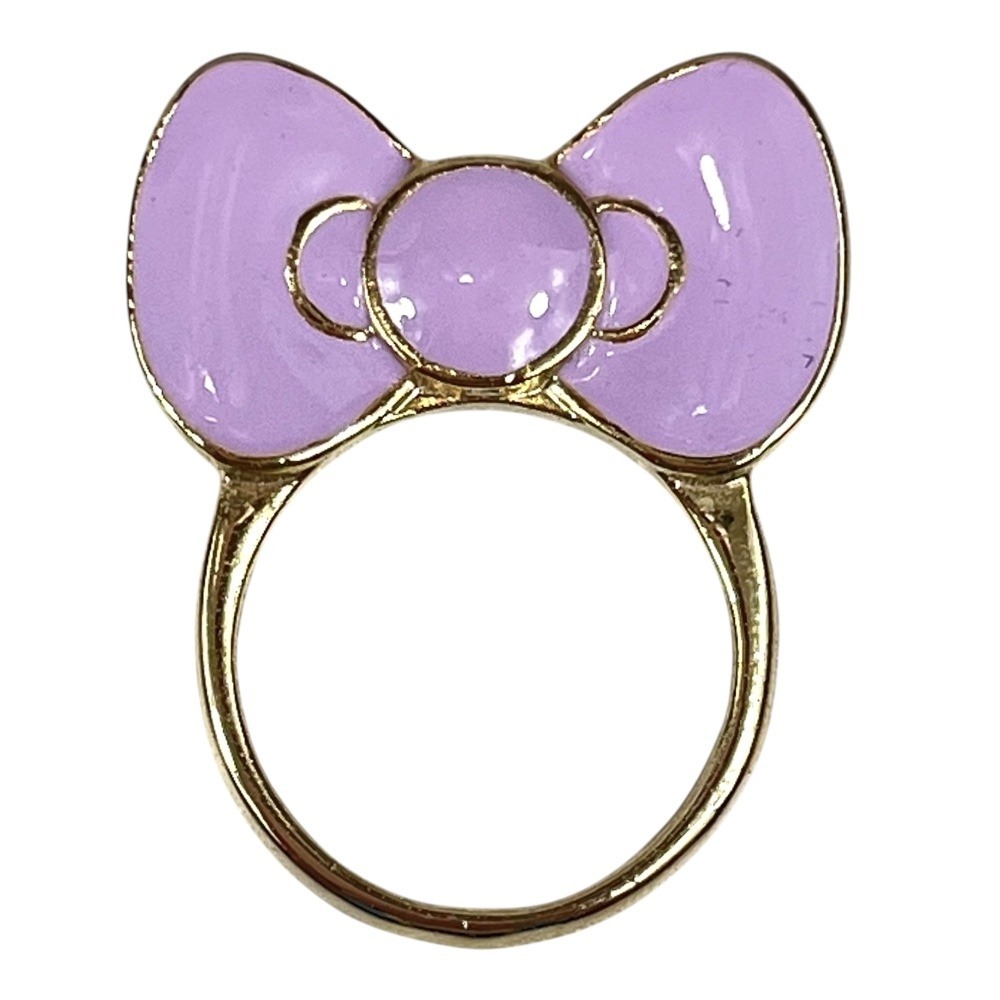 Hello Kitty Inspired Custom Purple Bow Enamel Kawaii Ring Size 5.5‎